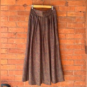 Vintage 80s pleated peasant maxi skirt